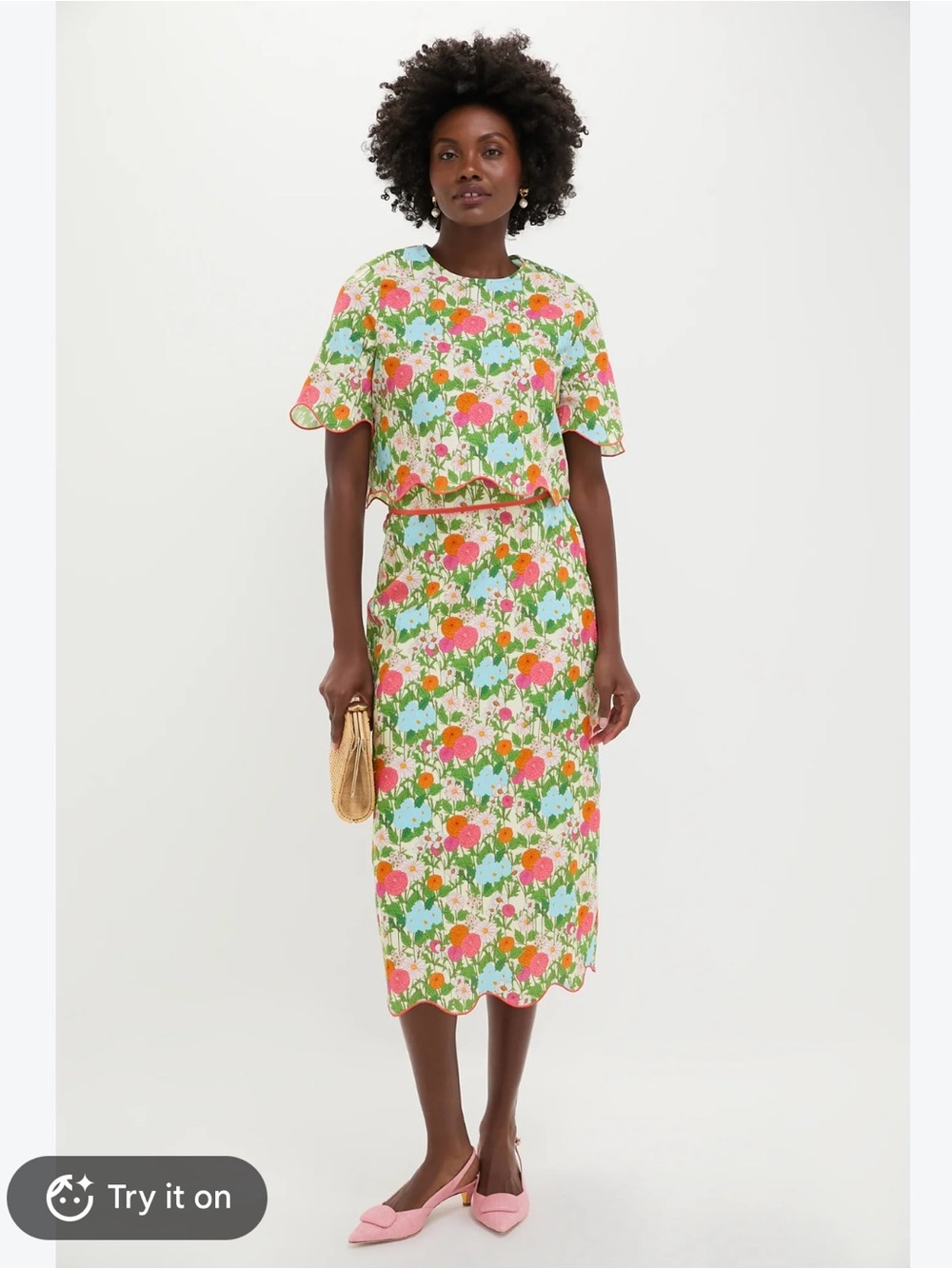 Multi Green Begonia Floral Ida Midi Skirt & Shirt
Hyacinth House